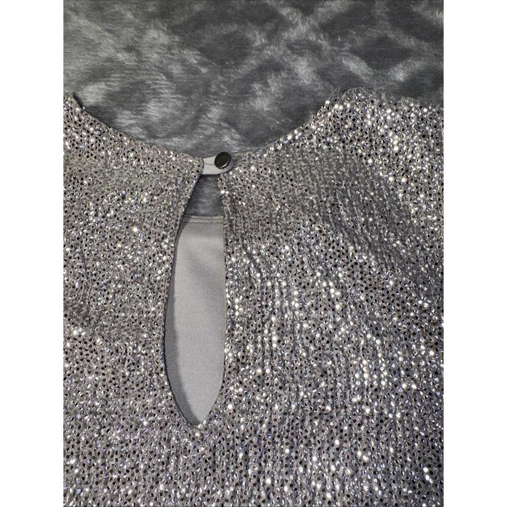 Caramela Sequin Cocktail Dress Silver, Fully Lined, Size M Never Worn ! - Picture 15 of 15